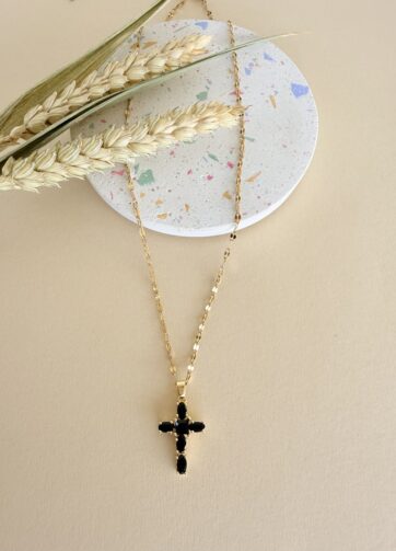 Midnight Cross Necklace