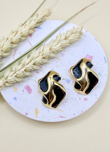 Abstract Enamel Earrings