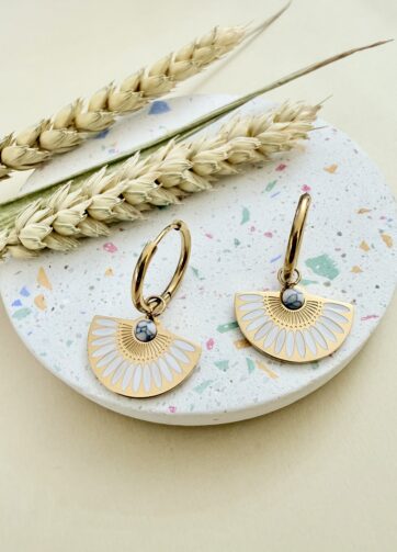 Art Deco Fan Drops Earrings